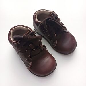 Stride Rite Elliot Baby Boots Leather Brown Boys Size 4W